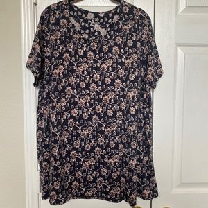 J. Jill Gray Flowered Top XL